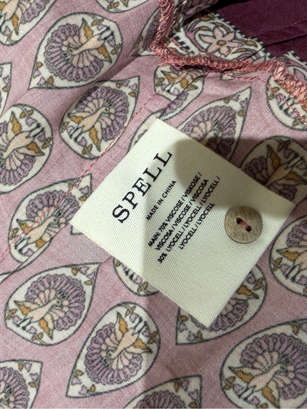 🌙 SPELL Château Boho Gown in Grape NWT - Picture 7 of 9